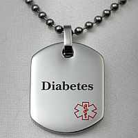 Stainless Diabetes Medical Pendant